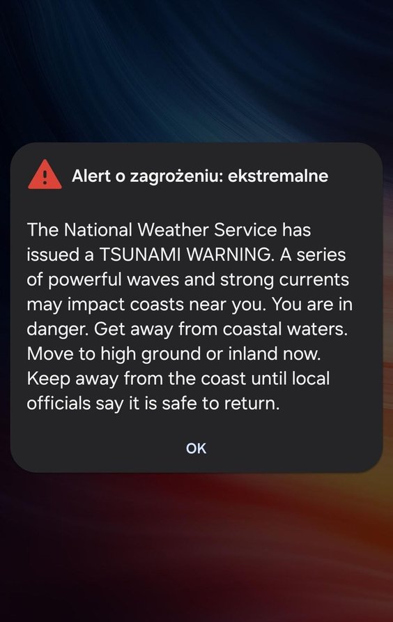 Takie ostrzeżenia otrzymali mieszkańcy Hawajów