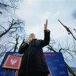 Grzegorz Braun prowadzący swoją kampanię wyborczą w Mińsku Mazowieckim, 27 marca 2025 r.