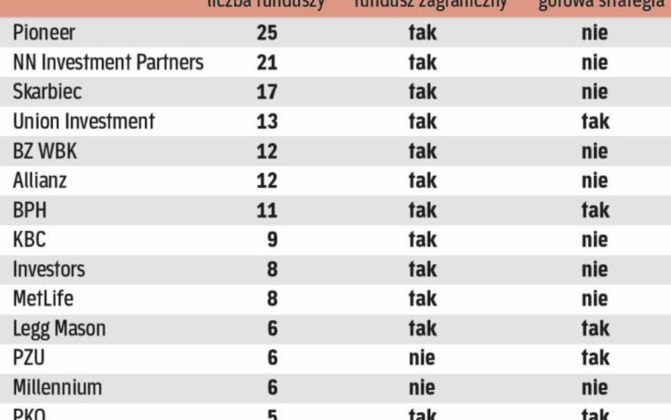 Które TFI mają najszerszą ofertę IKE