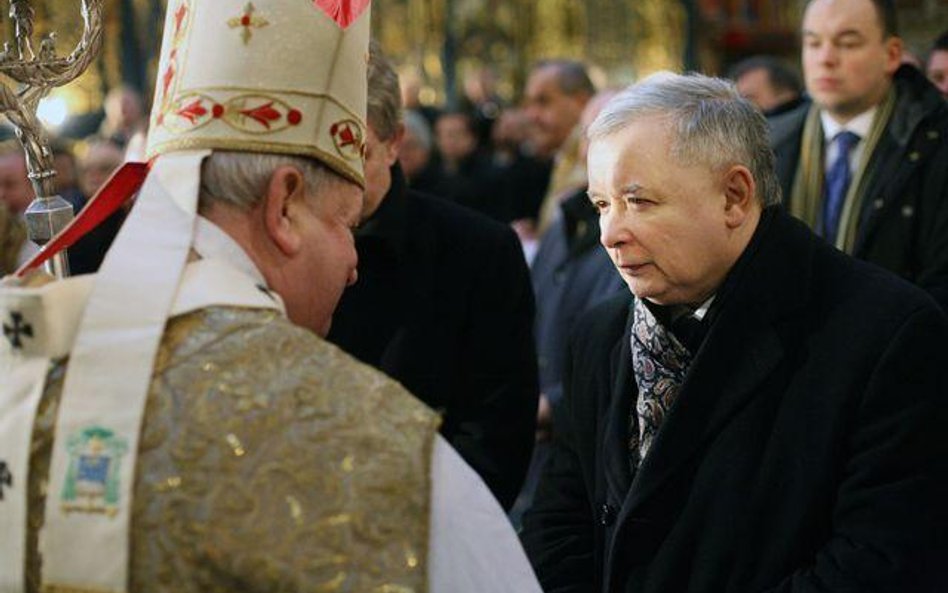 Kardynał Dziwisz i prezes Kaczyński