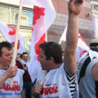 Warszawa. Demonstracja gdańskich stoczniowców