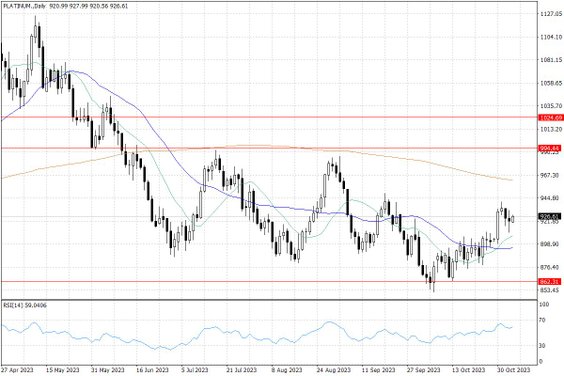 Notowania platyny – dane dzienne