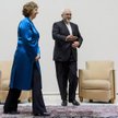 Catherine Ashton na spotkaniu w Genewie z Mohammadem Dżawadem Zarifemap