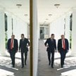 Karol Nawrocki i Donald Trump w drodze do Gabinetu Owalnego, 3 września 2025 r. Marzenia prawicy o s