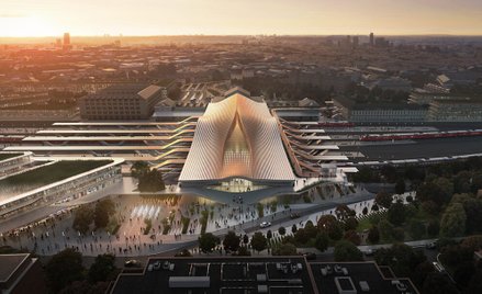 Dworzec w WIlnie ma być wtopiony w otaczającą teren zieleń.