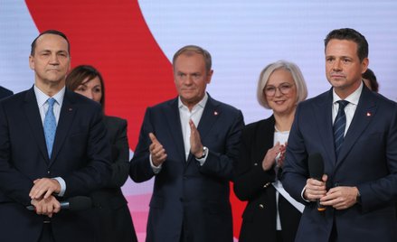 Radosław Sikorski, Donald Tusk i Rafał Trzaskowski.