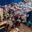 Punkt recepcyjny dla uchodźców z Ukrainy zorganizowany w szkole podstawowej w Lubyczy Królewskiej