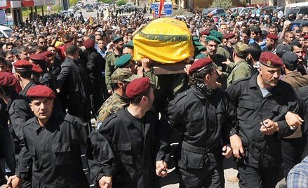 Liban. Pogrzeb bojownika Hezbollahu, który zginął w Syrii