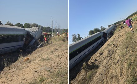 Wykolejenie pociągu Intercity w Sokolnikach Suchych