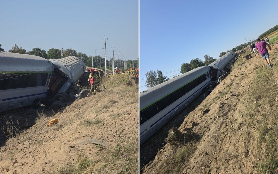 Wykolejenie pociągu Intercity w Sokolnikach Suchych