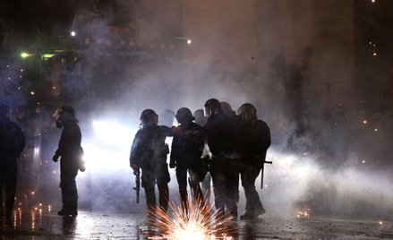 Policja na ulicach Tbilisi