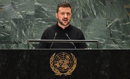 Wołodymyr Zełenski w siedzibie ONZ