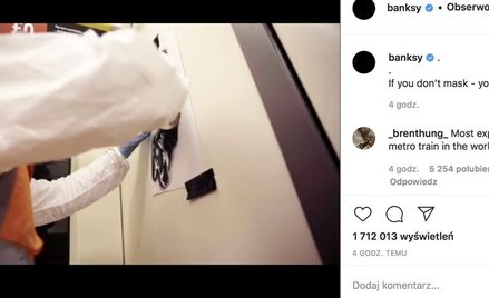 W metrze pojawiła się nowa praca Banksy'ego. Ujawnił tożsamość?