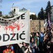 Uczestnicy niedzielnej manifestacji przeciwko ustawie antyaborcyjnej przed Sejmem