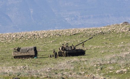 Izraelska haubica w rejonie Wzgórz Golan