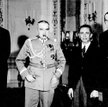 Joseph Goebbels na spotkaniu z marszałkiem Józefem Piłsudskim. Towarzyszą im: Józef Beck (pierwszy z