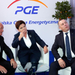 Minister Energii Krzysztof Tchórzewski, premier Beata Szydło i prezes PGE Henryk Baranowski