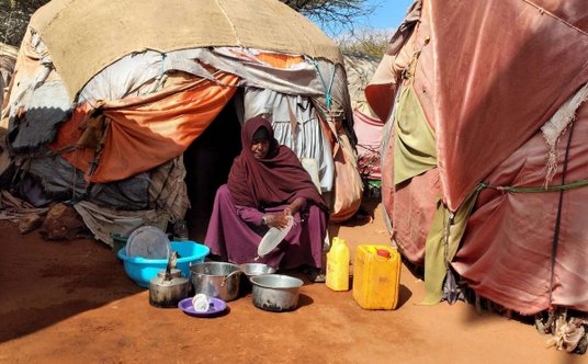 Obóz dla uchodźców w Somalii
