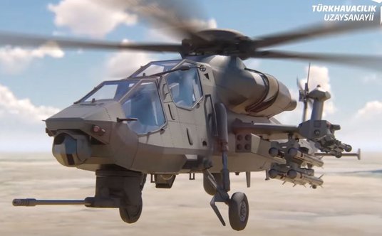 "Projektowany śmigłowiec bojowy T929 ATAK 2. Rys./TAI."