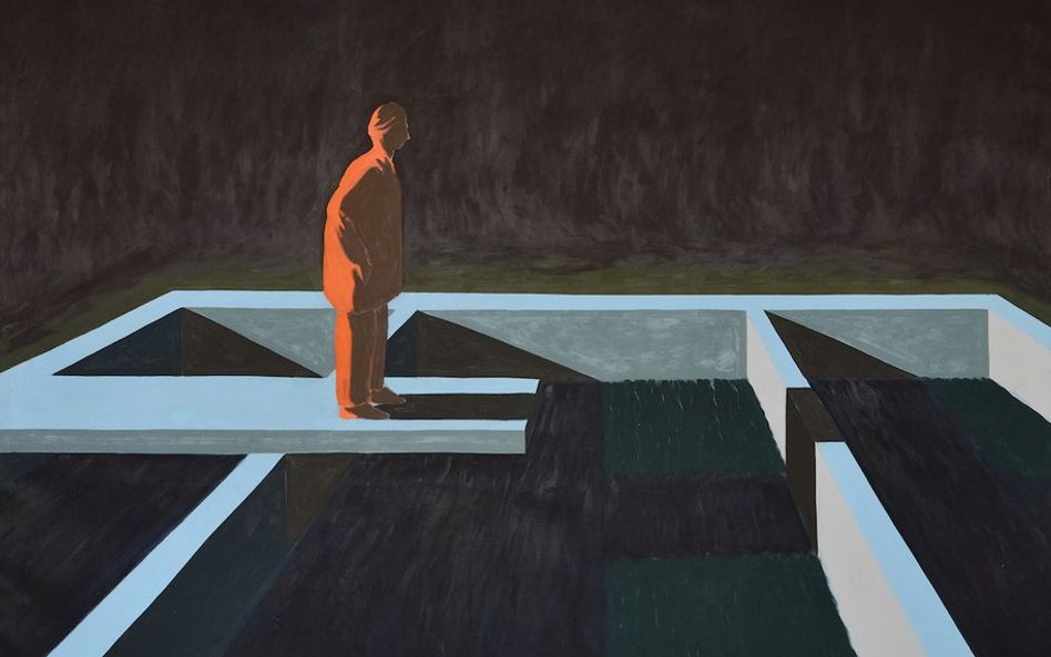 Jarosław Modzelewski, Cień kolegi, 1995?, olej, płótno