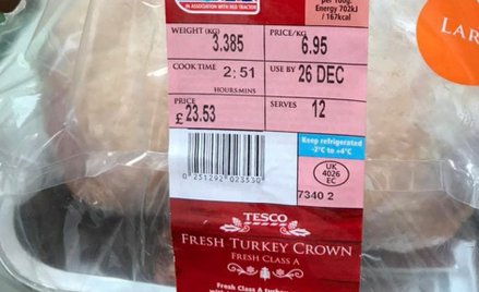 Wielka Brytania: Klienci narzekają na nieświeże indyki z Tesco
