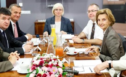 Dyskutowali (od lewej): dr Leszek Borkowski, Jerzy Gryglewicz, Piotr Błaszczyk, Iwona Schymalla (pro