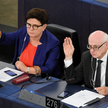 Europosłowie PiS Beata Szydło i Zdzisław Krasnodębski w Strasburgu