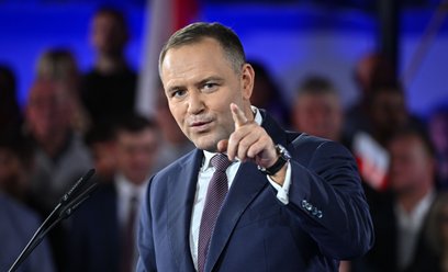 Prezydent Karol Nawrocki na spotkaniu z mieszkańcami powiatu mińskiego, 14 listopada 2025 r.