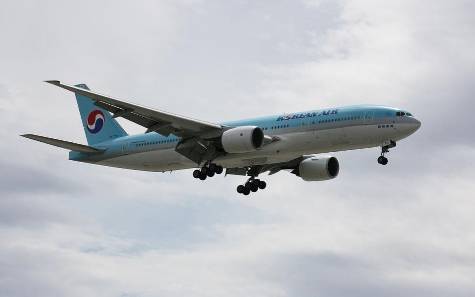 Korean Air zapalił się na lotnisku