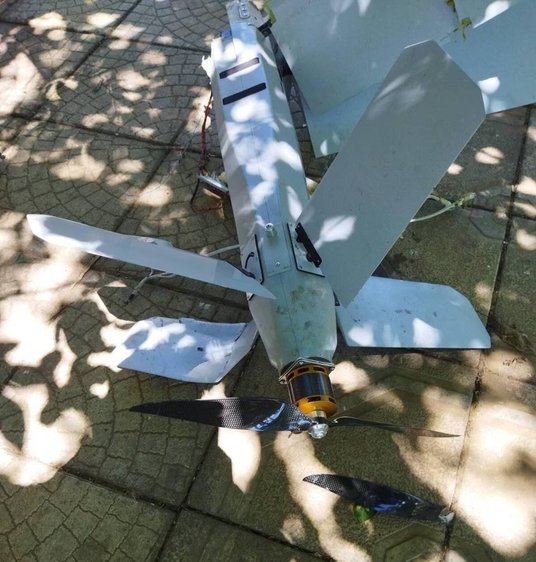 Szczątki Łanceta-3 sfotografowane w obwodzie zaporoskim.