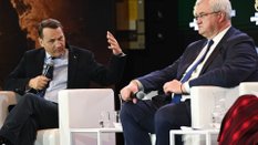 Radosław Sikorski  i  Andrij Sybiha  podczas 5. edycji PISM Strategic Ark w Warszawie, 12 maja 2026