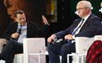 Radosław Sikorski  i  Andrij Sybiha  podczas 5. edycji PISM Strategic Ark w Warszawie, 12 maja 2026