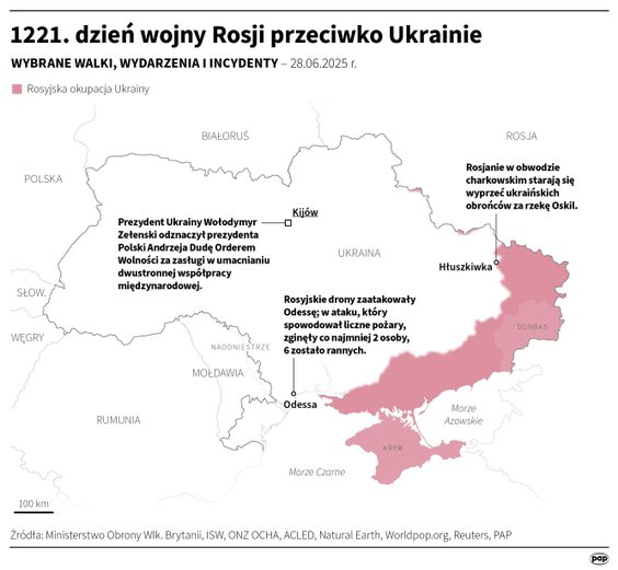 Tak wyglądała sytuacja na froncie w 1221 dniu wojny