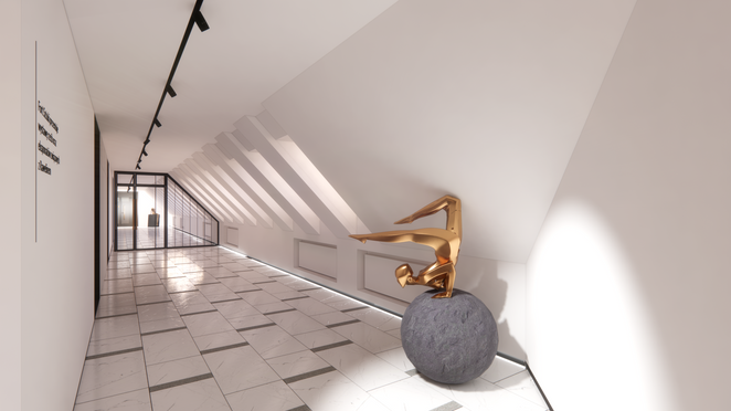 Wnętrza części wspólnych będą doświetlone przez system świetlików