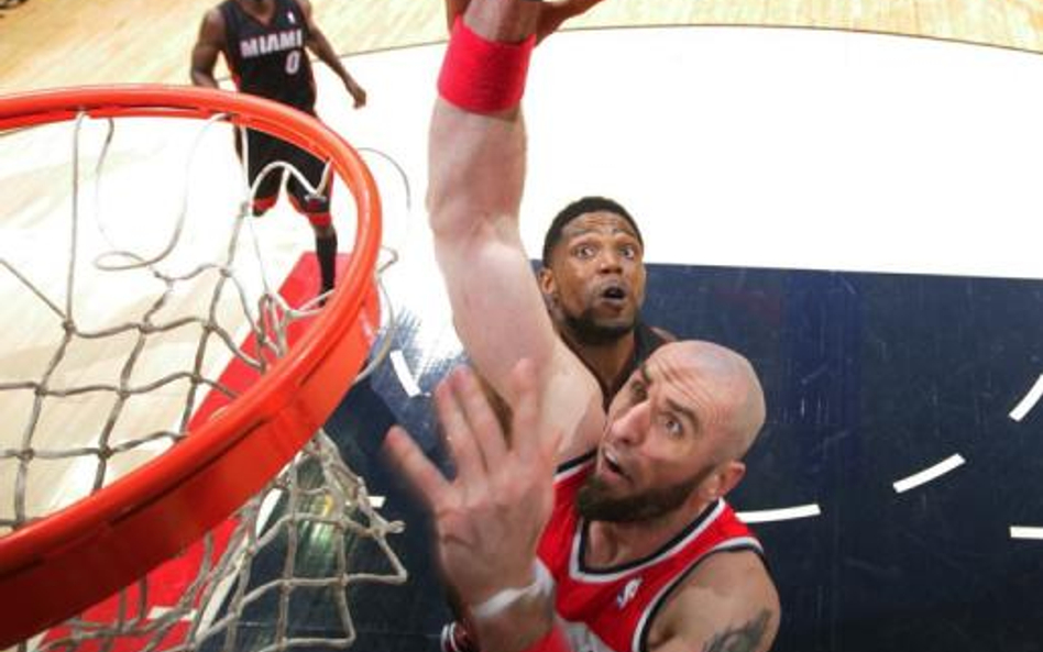 Marcin Gortat (dziś Washington Wizards) jest od siedmiu lat jedynym Polakiem w NBA. Fot. Ned Dishman