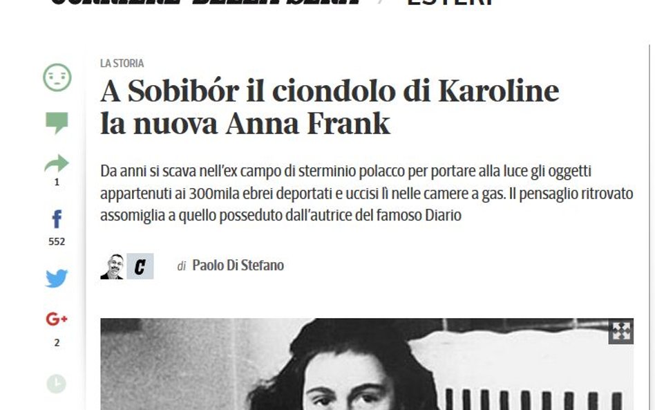 "Corriere della Sera" o "polskim obozie koncentracyjnym"