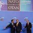 Sekretarz generalny NATO Mark Rutte, prezydent USA Donald Trump i prezydent Turcji Recep Tayyip Erdo