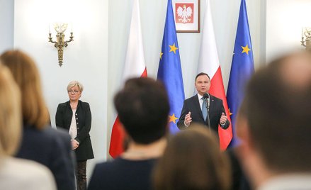 Prezydent Andrzej Duda i prezes TK Julia Przyłębska