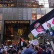 Propalestyńska demonstracja przed Trump Tower