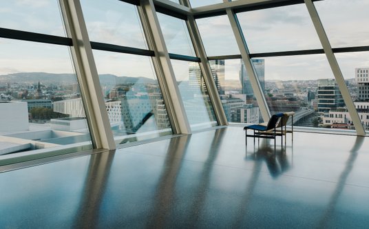 Widok z Muzeum Muchna na Oslo.