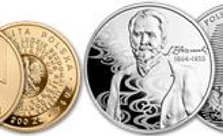 Złota moneta na urodziny Żeromskiego