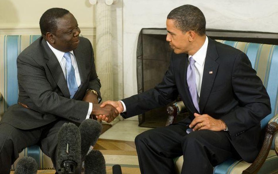 Morgan Tsvangirai i Barack Obama w Białym Domu