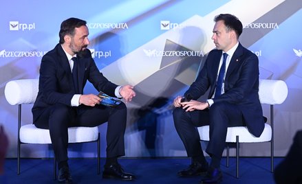 Cezary Szymanek, zastępca redaktora naczelnego „Rzeczpospolitej” i Andrzej Domański, minister finans