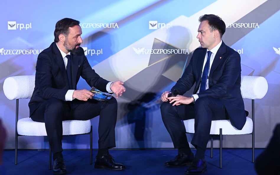 Cezary Szymanek, zastępca redaktora naczelnego „Rzeczpospolitej” i Andrzej Domański, minister finans
