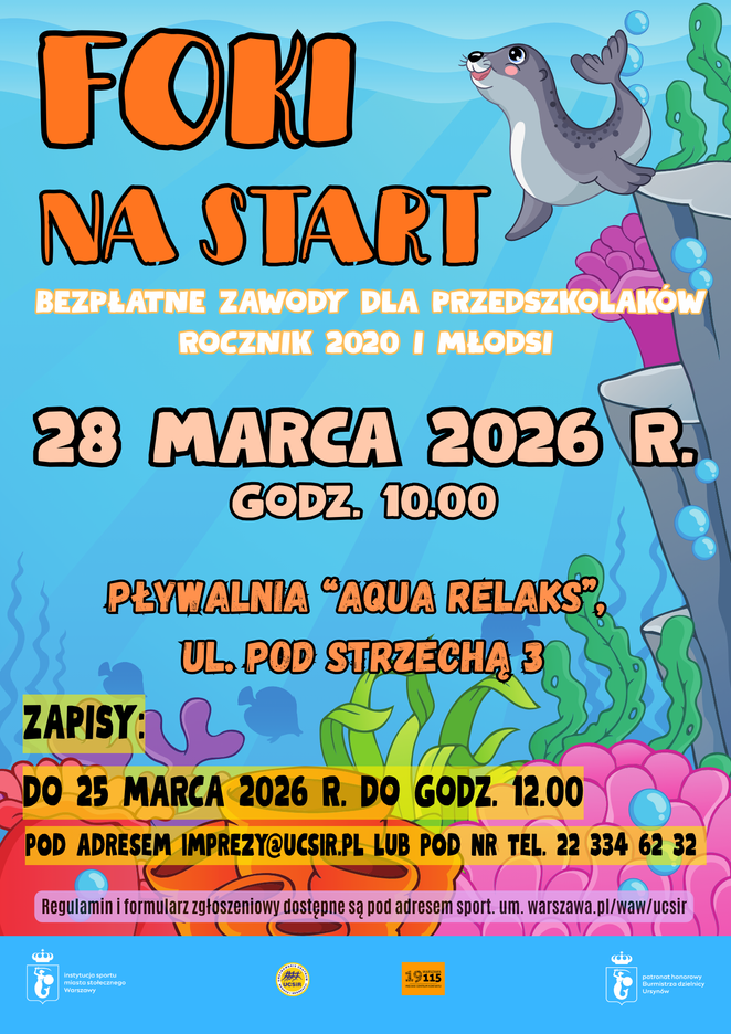 W zawodach „Foki na Start” nie ma przegranych. Każde dziecko, które weźmie udział w wydarzeniu, otrz