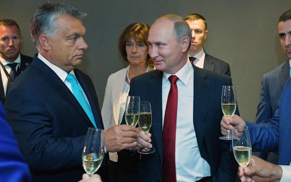 Premier Węgier Viktor Orbán i prezydent Rosji Władimir Putin