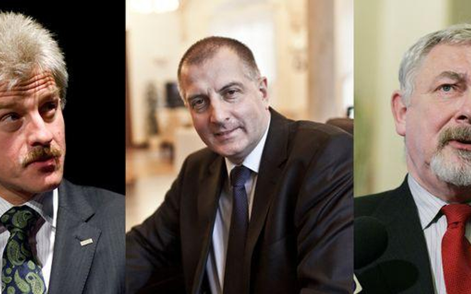 od lewej: Ryszard Grobelny, Rafał Dutkiewicz i Jacek Majchrowski