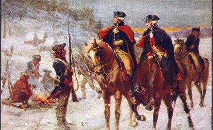 „Jerzy Waszyngton i Lafayette w Valley Forge” – obraz Johna Warda Dunsmore’a z 1907 r. Armia Kontyne