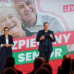 Kampania wyborcza do parlamentu 2023. Współprzewodniczący Partii Razem Adrian Zandberg (P) oraz posł