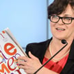 Darmowy podręcznik wprowadzono do szkół od 1 września. Na zdjęciu Joanna Kluzik-Rostkowska podczas p